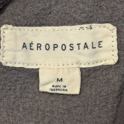 Aeropostale Men’s Medium Acid Grey Hoodie Y2K Cotton Blend 5