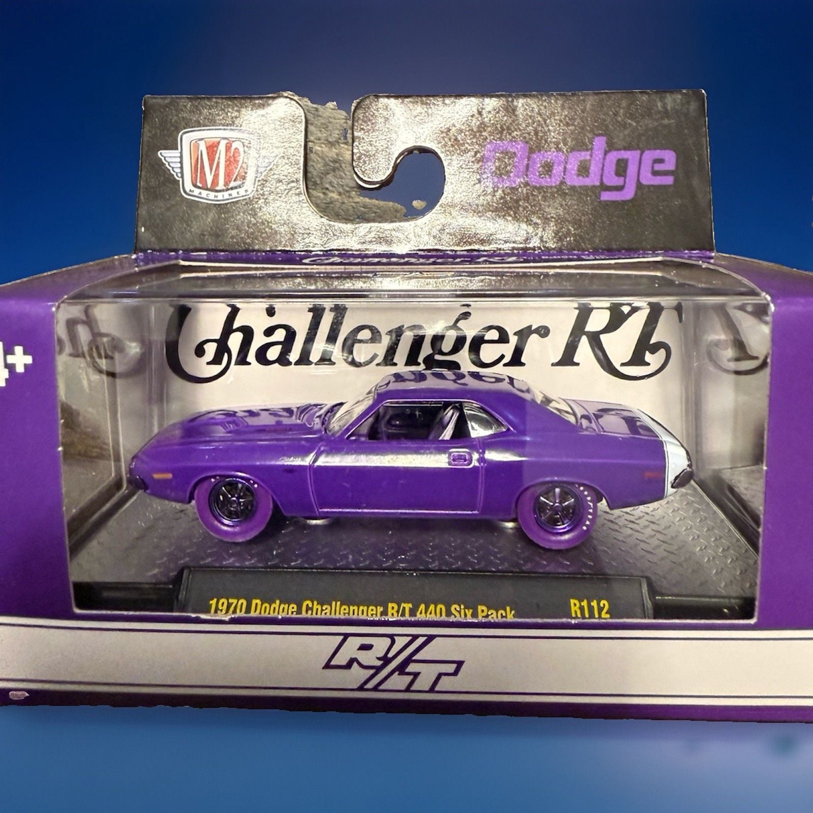 M2 1970 Dodge Challenger R/T 440 Six Pack Purple 1:64 Diecast CHASE 1