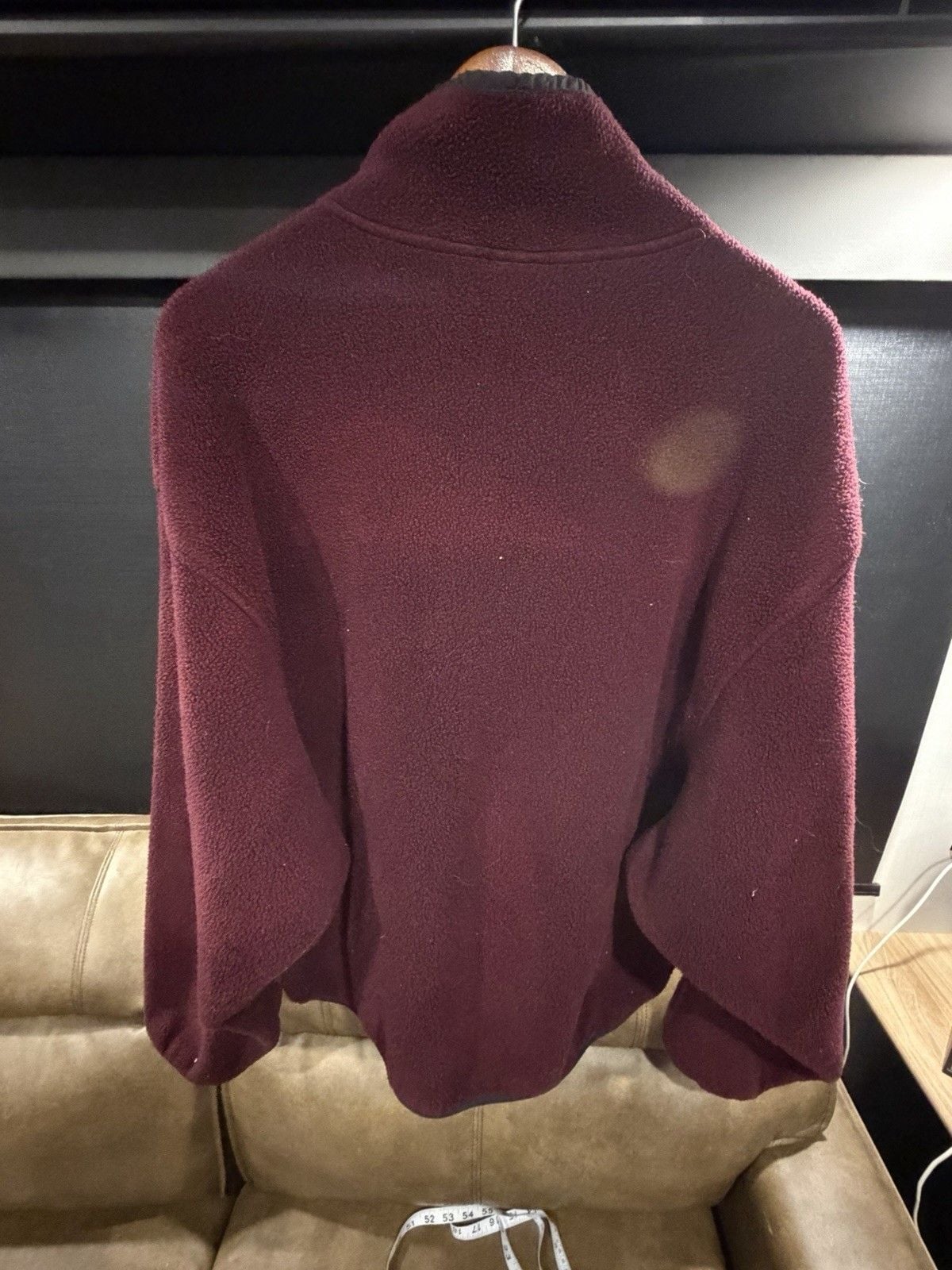 Vintage Woolrich Men's Snap-T Fleece Pullover Jacket Burgundy Maroon Size 2XL 6