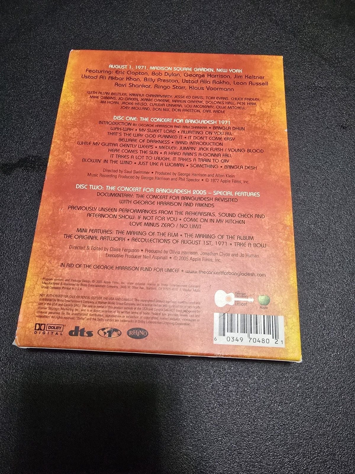 The Concert For Bangladesh - George Harrison and Friends 2 Discs DVD Set 2005 2