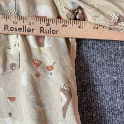 Tori Richard Button Down Shirt Mens Lg Silk Cocktail Print Hawaiian ResortWear 8