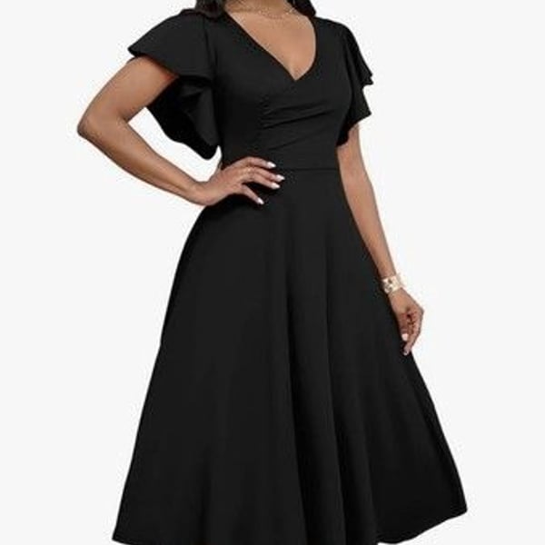 Dokotoo Women's V Neck Elegant Party Dress/SIZE XL