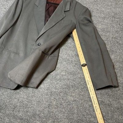 Umen Studio Suit Mens Large 33x33 Gray Viscose Polyester Classic 2 Piece 11