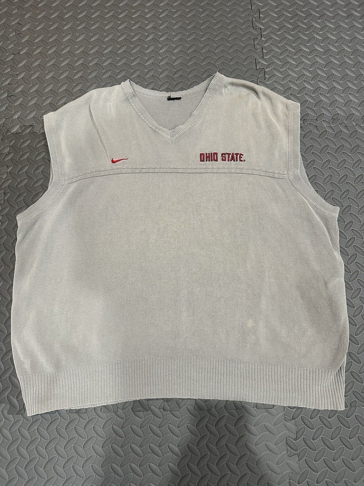 Vtg Nike Ohio State University Sweater Vest Mens XL Gray Y2K Team Buckeyes L8 2