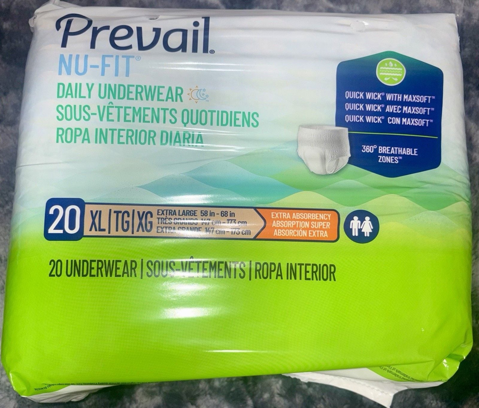Prevail Nu-Fit Daily Underwear XL 20 Count 1