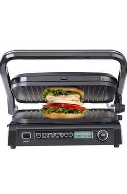 Gevi 7 in 1 Electric Contact Grill,1800W Indoor Press Griddle,Stainless Steel 1