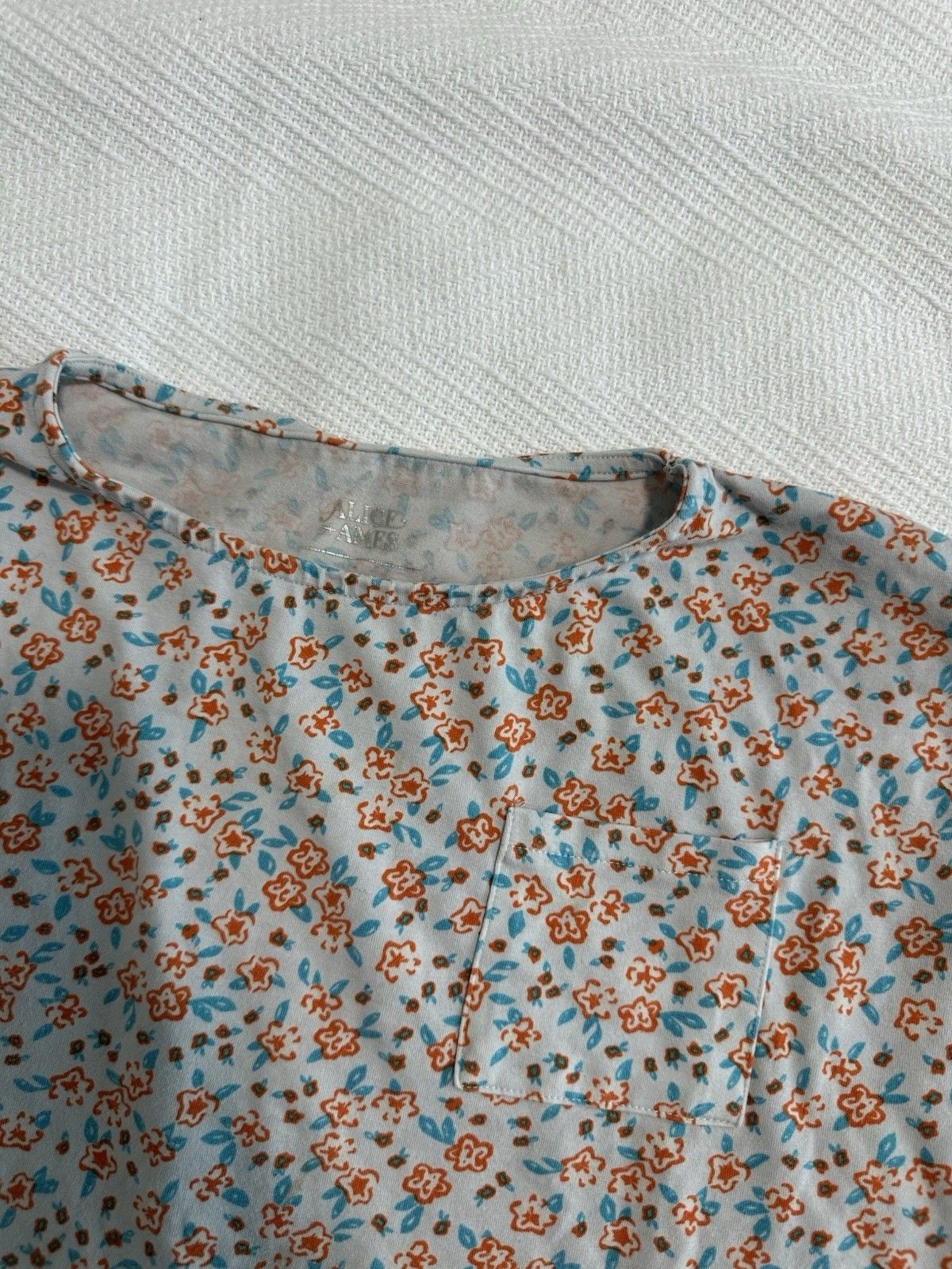 Alice + Ames Girls Size 8 Flower Print Shirt Babydoll Peplum Top 5