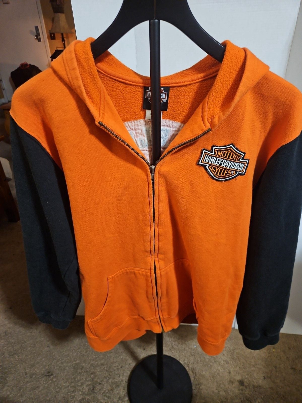 Harley Davidson Full Zip Colorblock Hoodie L 2