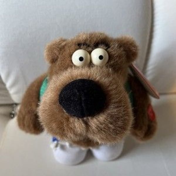 Brown Bear Sid Plushie Teddy 90s 1998 10”