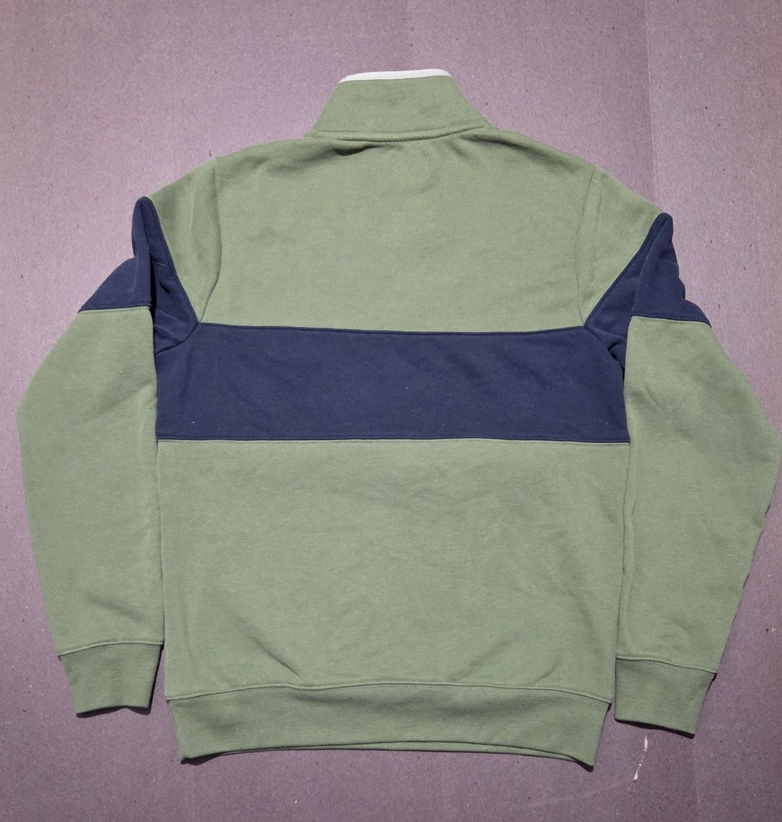 L.L.Bean Men’s S Colorblock Mock Neck 1/2 Button Snap Fleece Sweatshirt 5