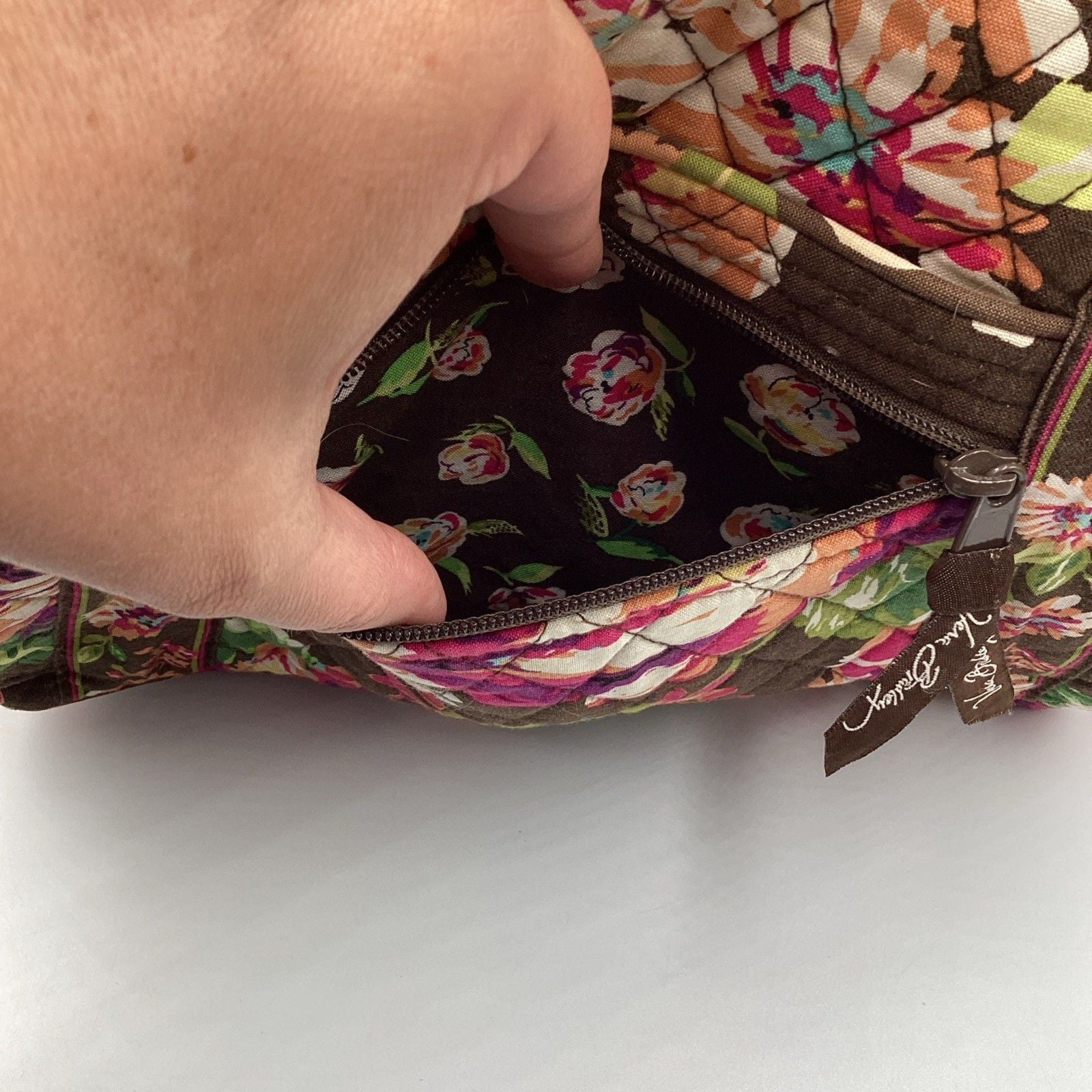 Vera Bradley English Rose Floral Mini Hipster Adjustable Strap Crossbody Bag 4