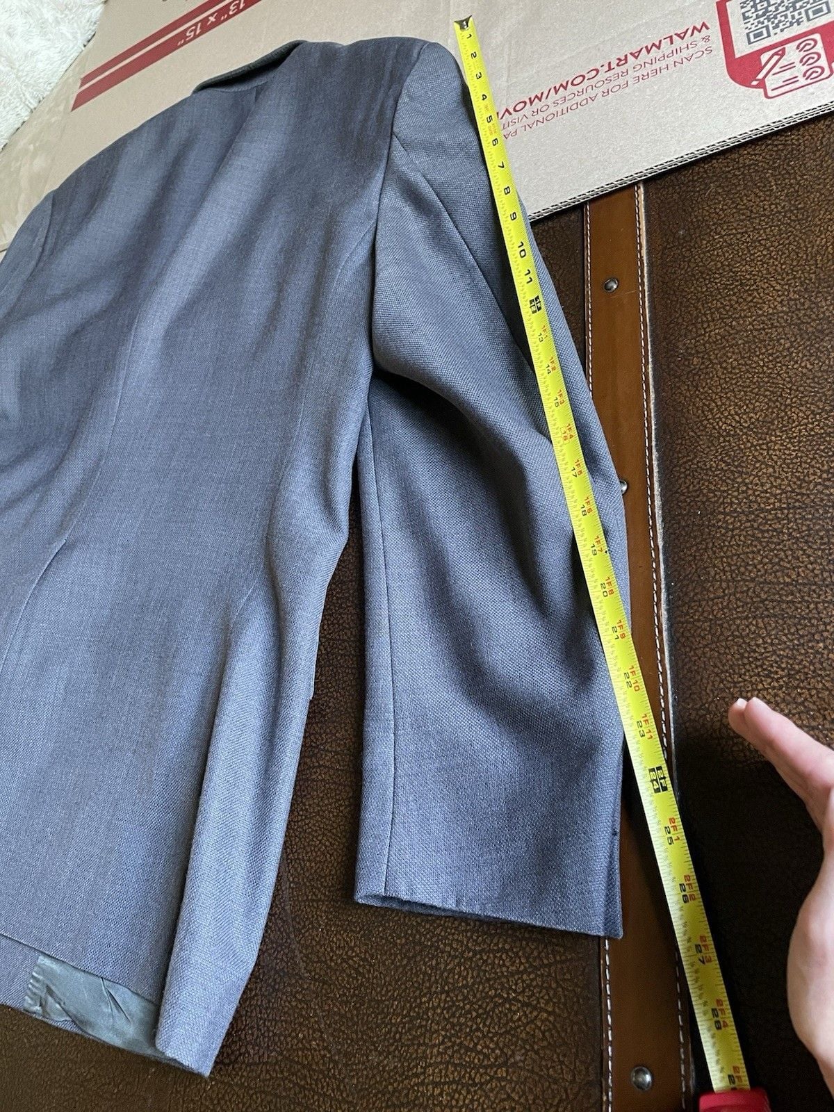 Vintage Christian Dior Monsieur Blazer Mens 44R Gray 80s 90s Suit Jacket Golden 7