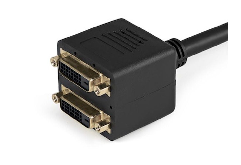Digital Video Splitter Cable 1 ft DVI-D to 2x DVI-D M/F Dual Link Digital Video 3