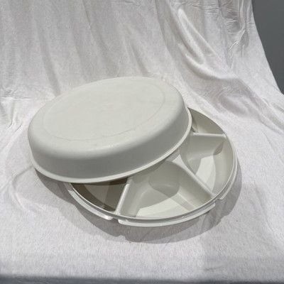 TUPPERWARE Serving Center 6-Part Divided Party Veggie Snack & Dip Tray 1666-1 6