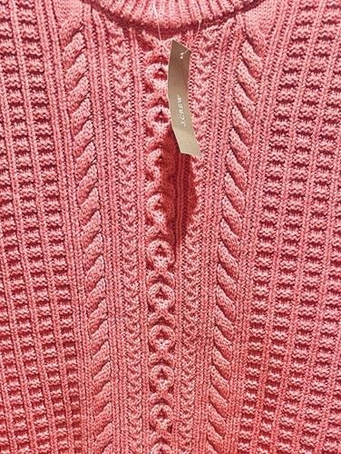NWT J Crew SZ XL 100% Cotton Cableknit Sweater In Coral GrannyCore Color Of 2024 11
