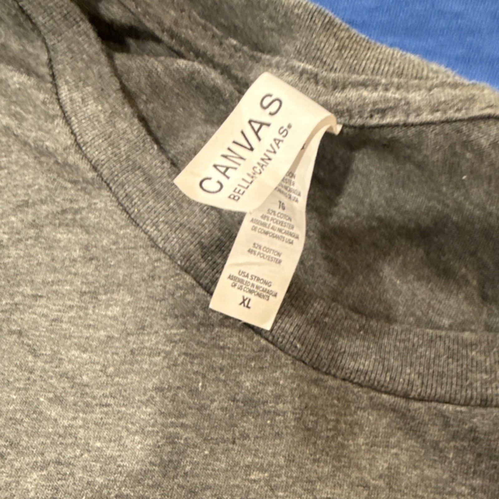 Bella + Canvas The Groanios Graphic Print Gray Cotton Knit T-Shirt Men's XL-0064 2