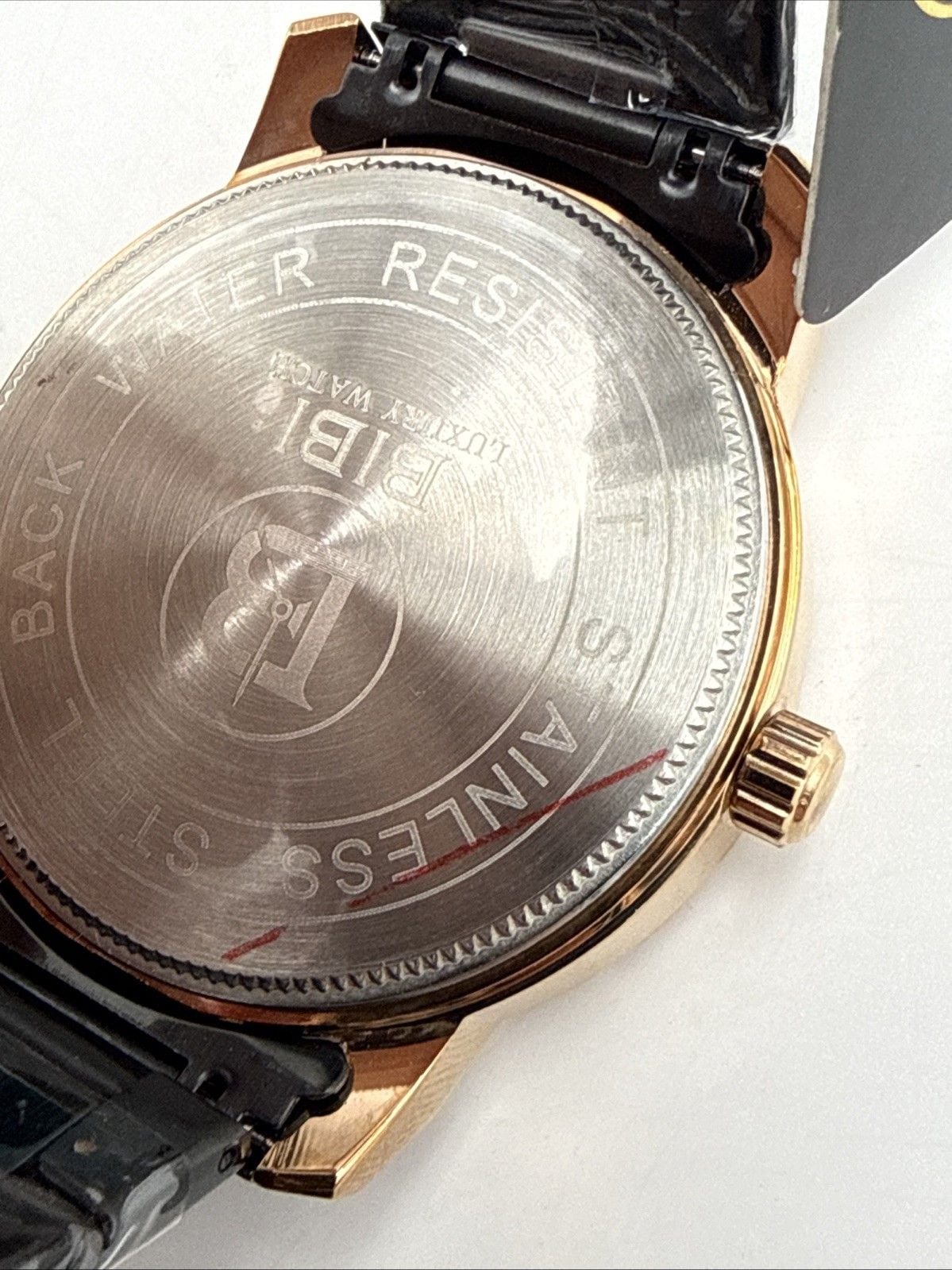 🔥 BIBI Luxury Men’s Watch Rose Gold Black 37mm Quartz B0208 NEW In Box 7
