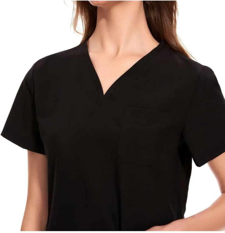Scrubs for Women Set - Stretch V-Neck Scrub Top & Jogger Pant with 8 Pockets 3