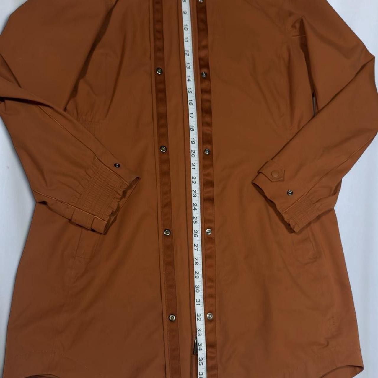 Athleta brown polyester raincoat with hood, size XL #athletic #outdoor 6