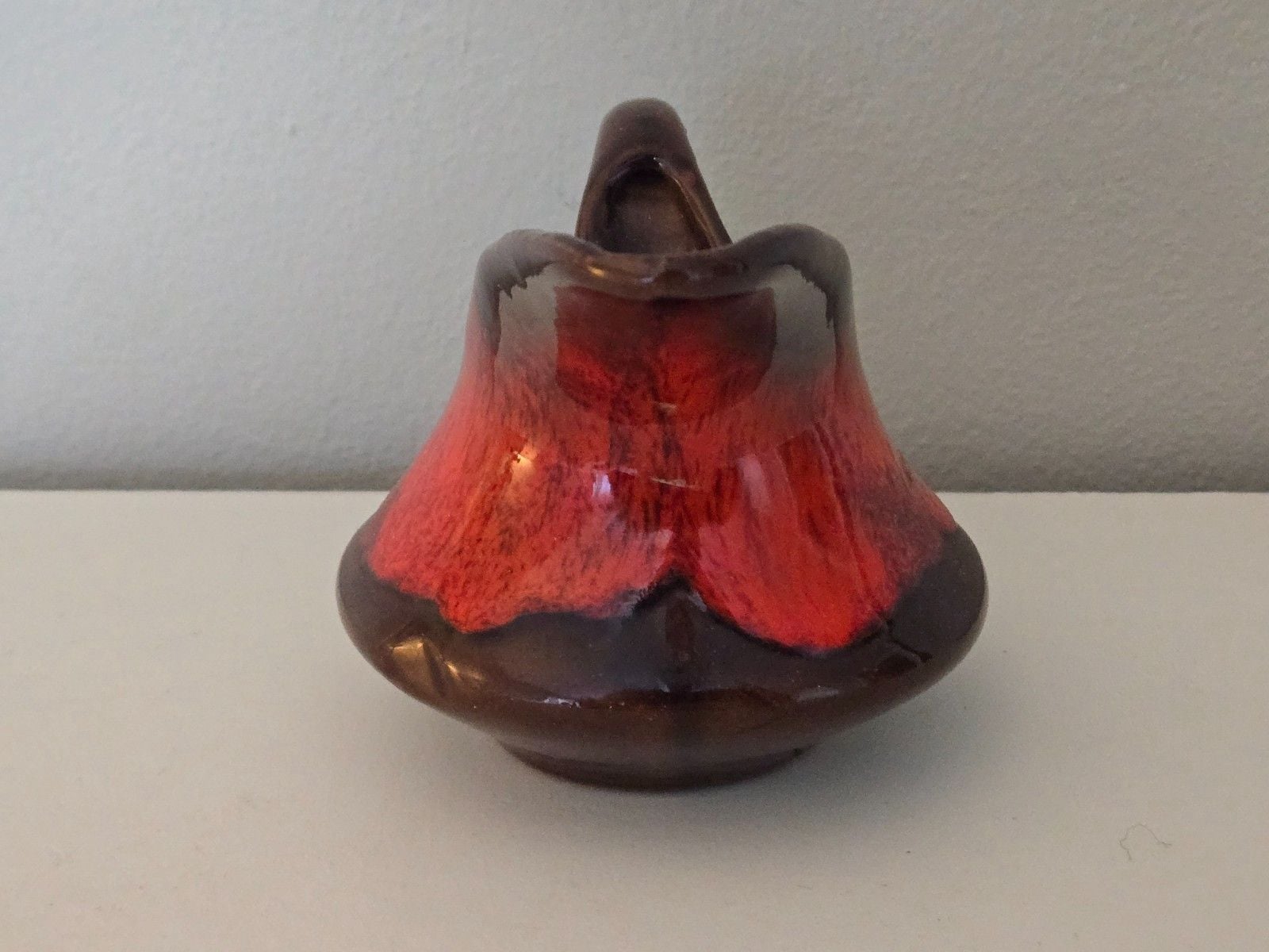 Vintage Drip Ware Glaze Brown and Orange Creamer ~ Thunder Bay Ontario 4