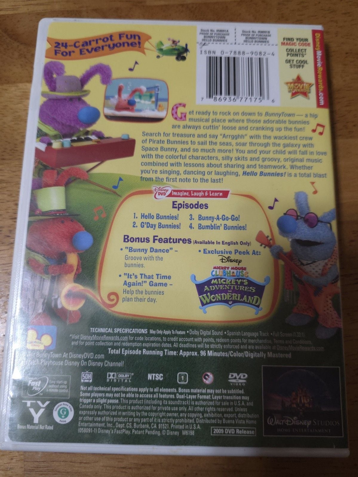 Playhouse Disney: Bunnytown: Hello Bunnies (DVD 2009) Musical Toddler Pre-K Show 2
