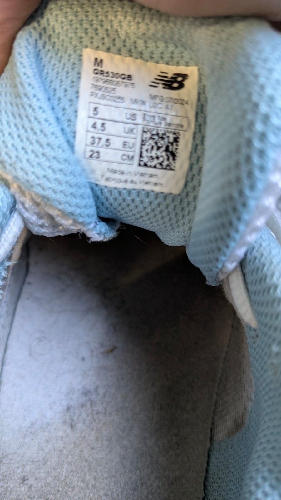 New Balance 530 Women's Size 5 White Silver Light Blue Running Shoes Sneakers 3