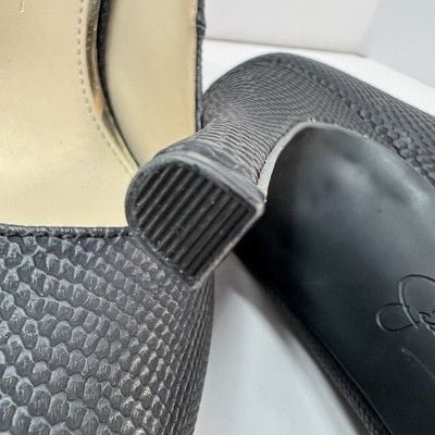 Jessica Simpson Black Textured Stiletto Heels Pumps Size 7.5M /38 10