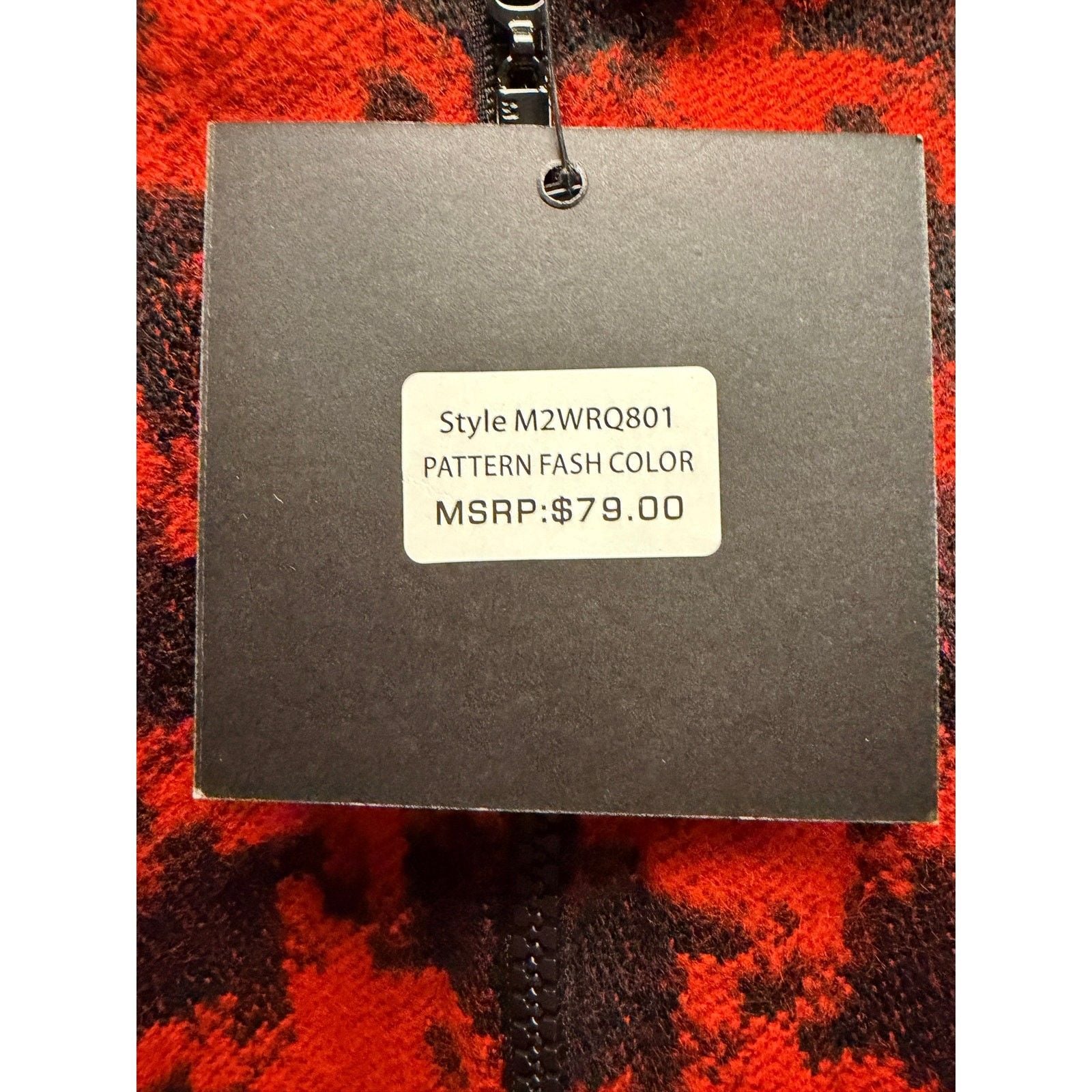Marc New York Andrew Marc Houndstooth Fringe Poncho Cape Red Black One Size NWT 11