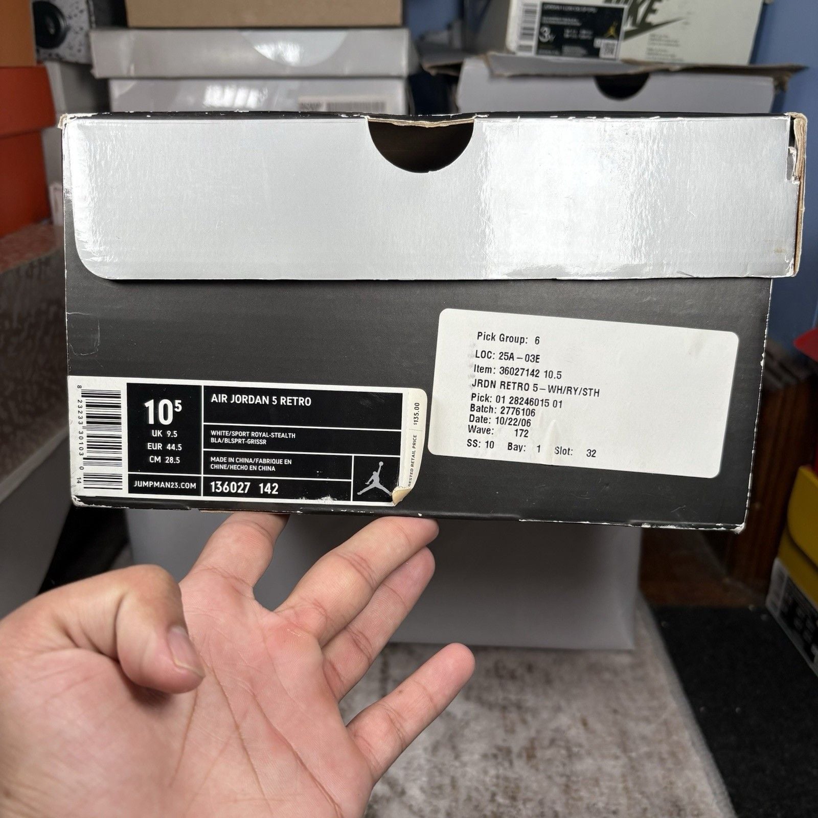 Size 10.5 - Air Jordan 5 Retro Stealth 9