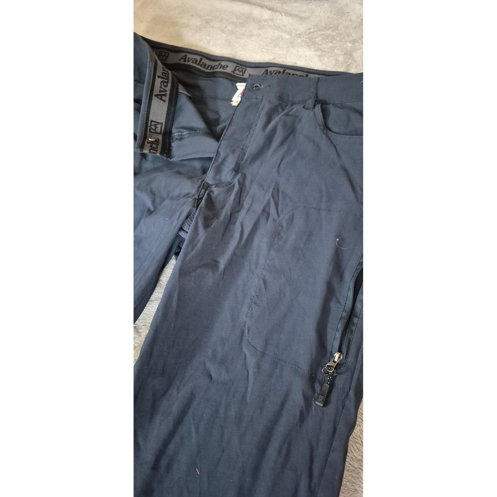 Avalanche Outdoor Supply Co Mens Hiking Pants Navy Blue Straight Leg Size 34 4