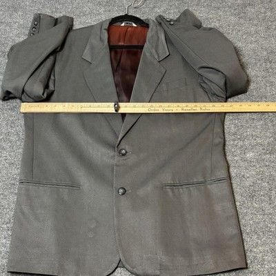 Umen Studio Suit Mens Large 33x33 Gray Viscose Polyester Classic 2 Piece 5