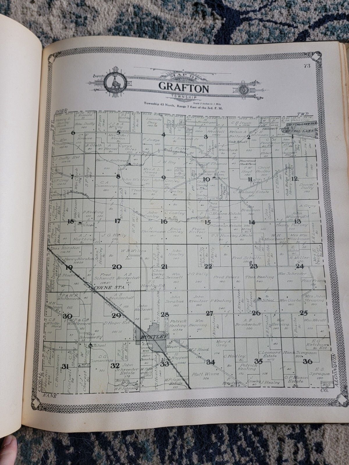 Antique Standard Atlas Plats Of Mchenry County Illinois 1905 Geo. A. Ogle Co. 4