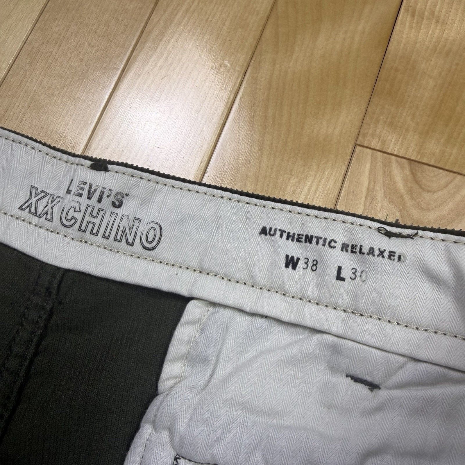 Levi's XX Chino Authentic Relaxed Corduroy Pants Green Men's 38x30 Straight 4