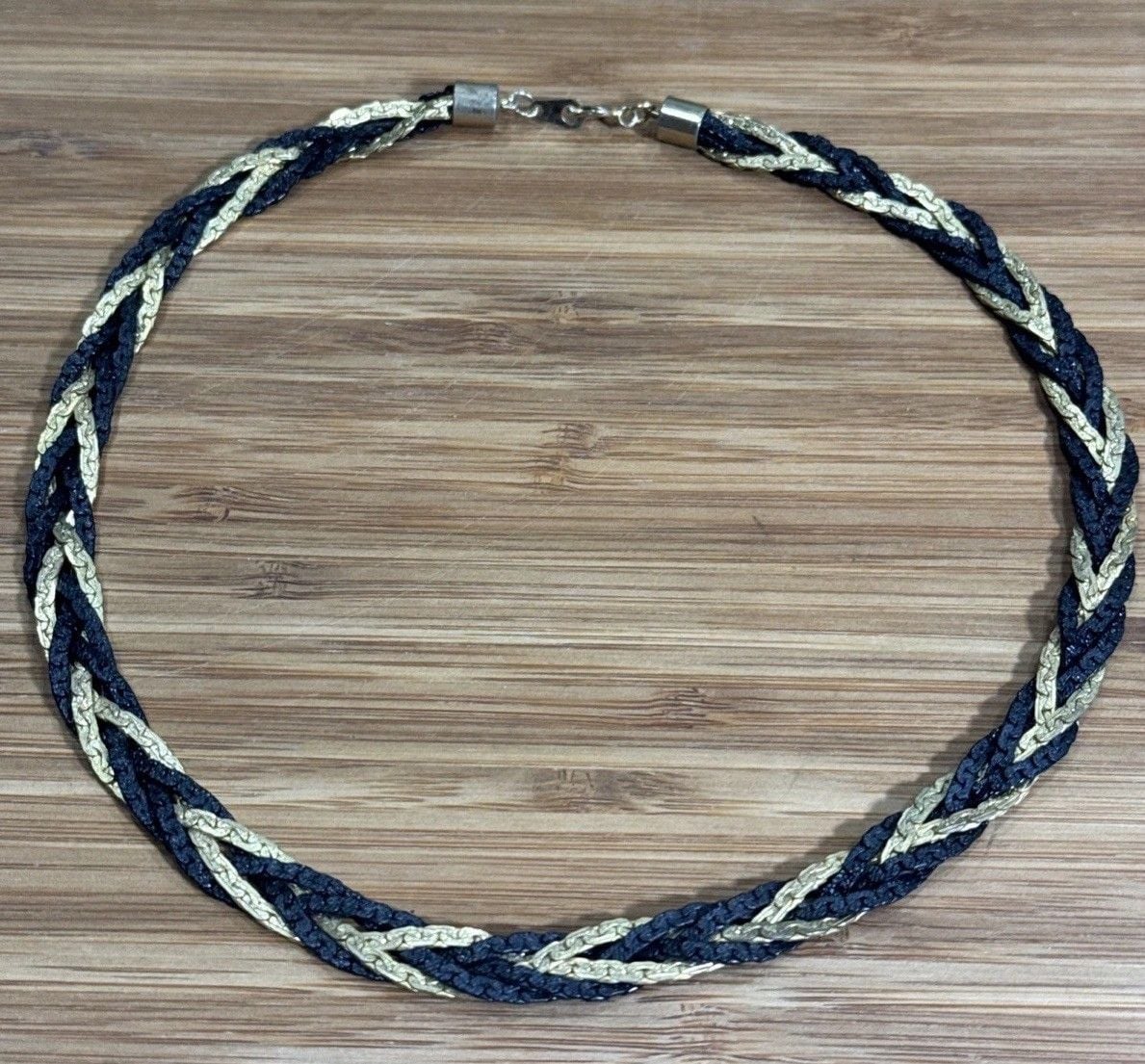 Black Gold Braided Metal Necklace Egyptian Greek Goddess Cleopatra Halloween 7