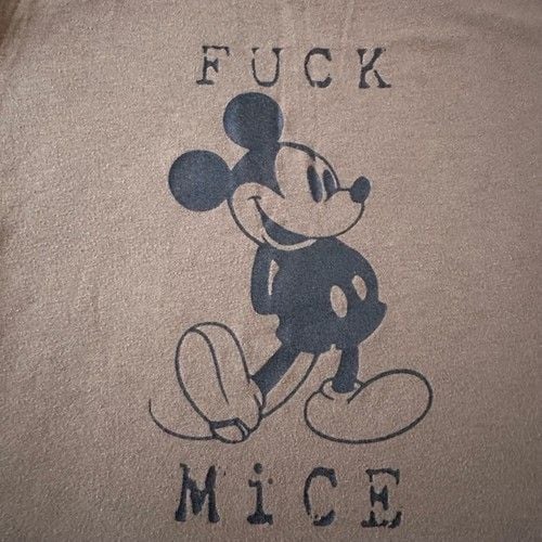 “F*ck Mice” Racerback Tank Edgy Rebellious Cartoon Anti-Disney Statement Top Med 8