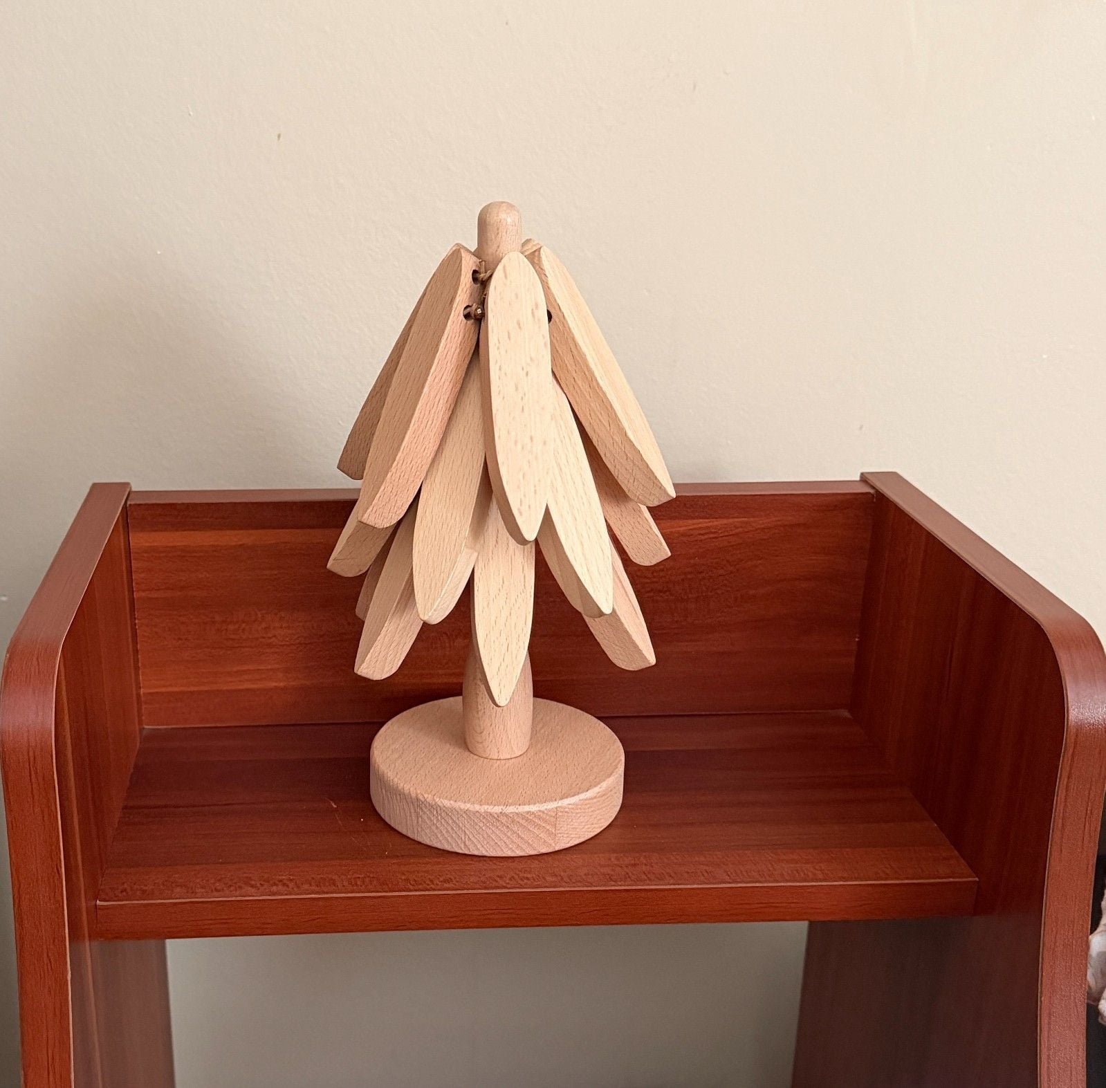 3 Wooden Trivets for Hot Dishes, Tree Shape,Natural Wood~Tabletop Decor Bedrooms 2