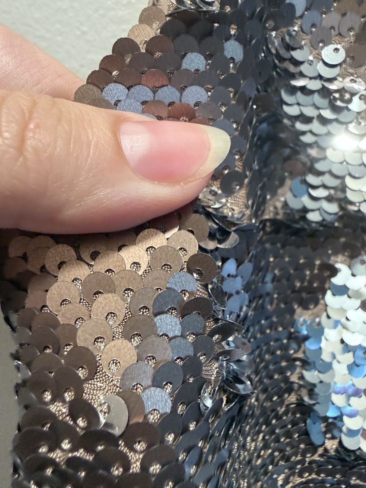 Atmosphere Silver Brown Sequin V-Neck Sleeveless Bodycon Dress Size USA 10 8