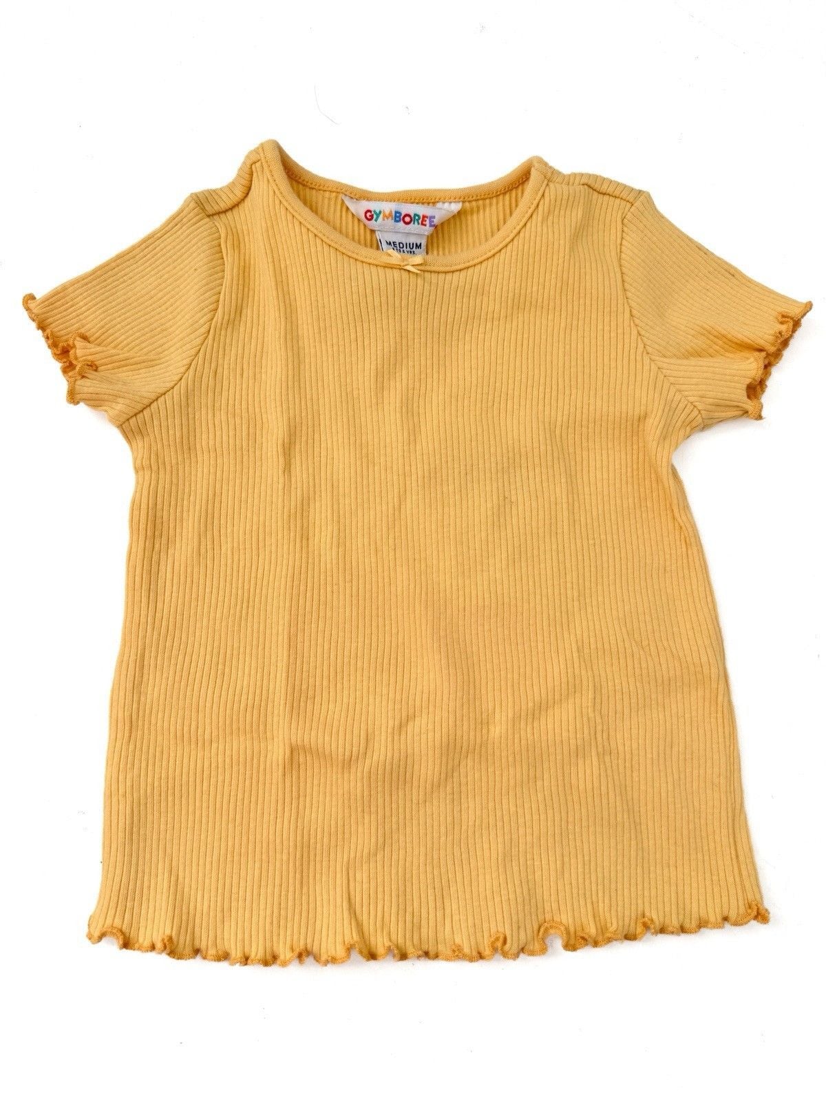 Vintage Gymboree Rainbow Tag 90s Girl Yellow Shirt blouse Spring Girls 3-4 2