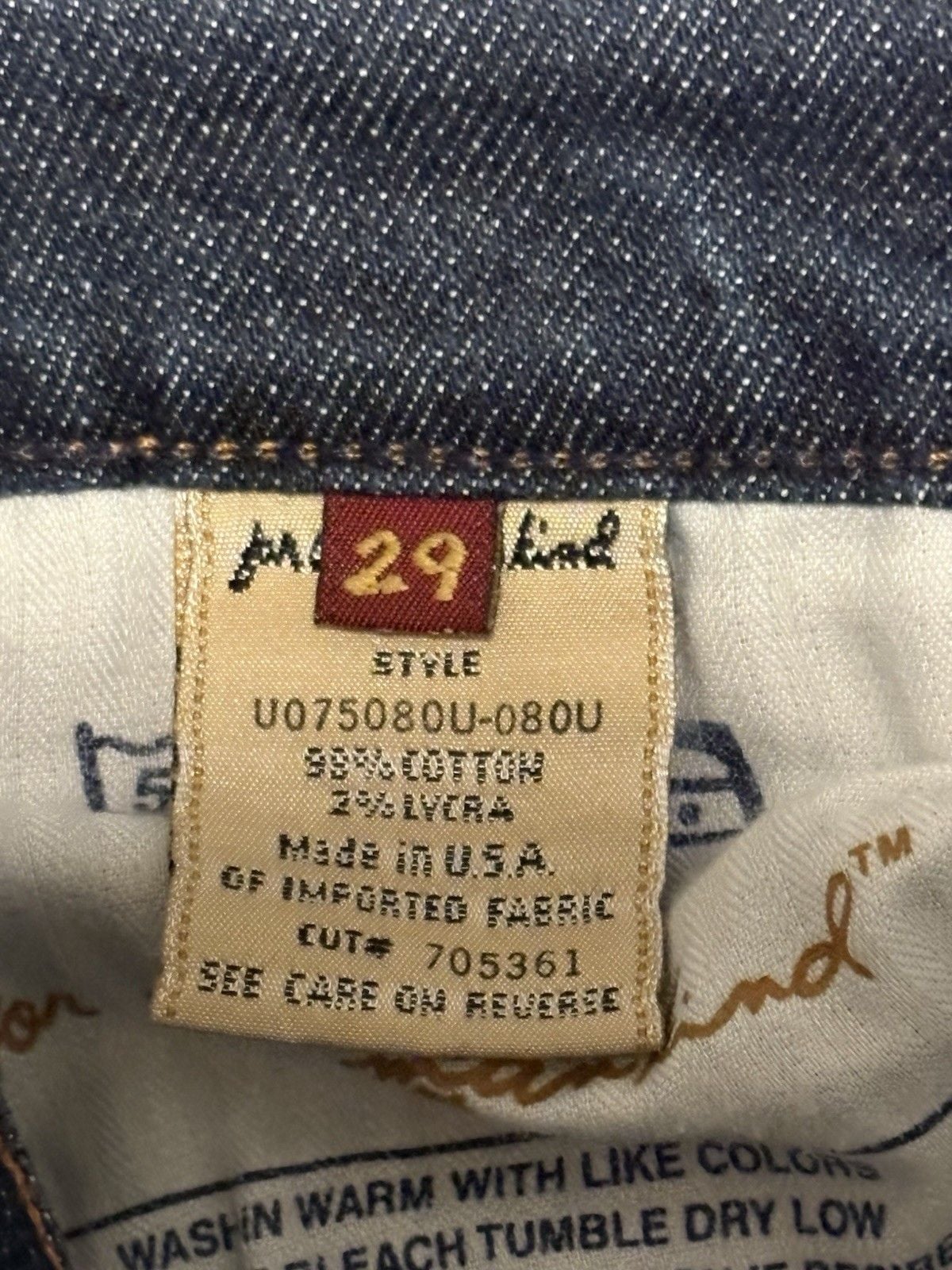 Vintage 7 For All Mankind Low Rise Bootcut Jeans Women’s Size 29 Blue Y2K Denim 9