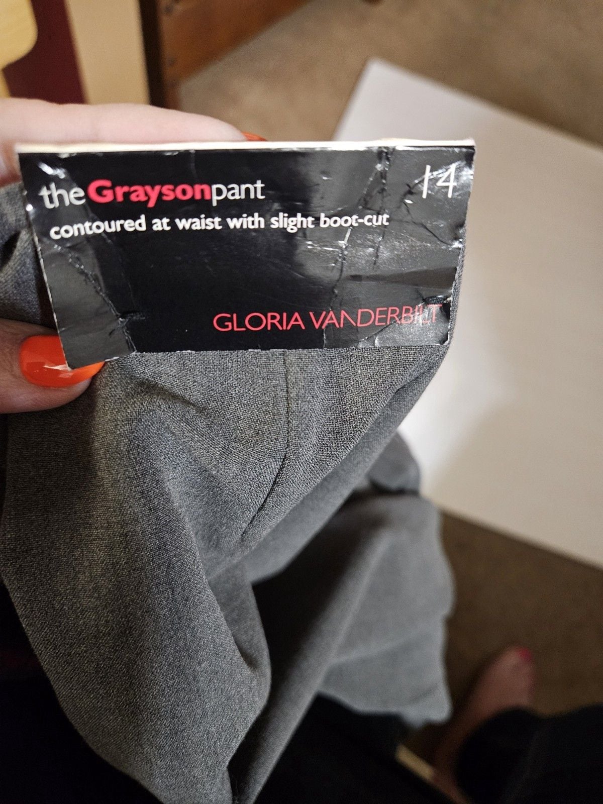 Gloria Vanderbilt Dress Pants Gray 14 6