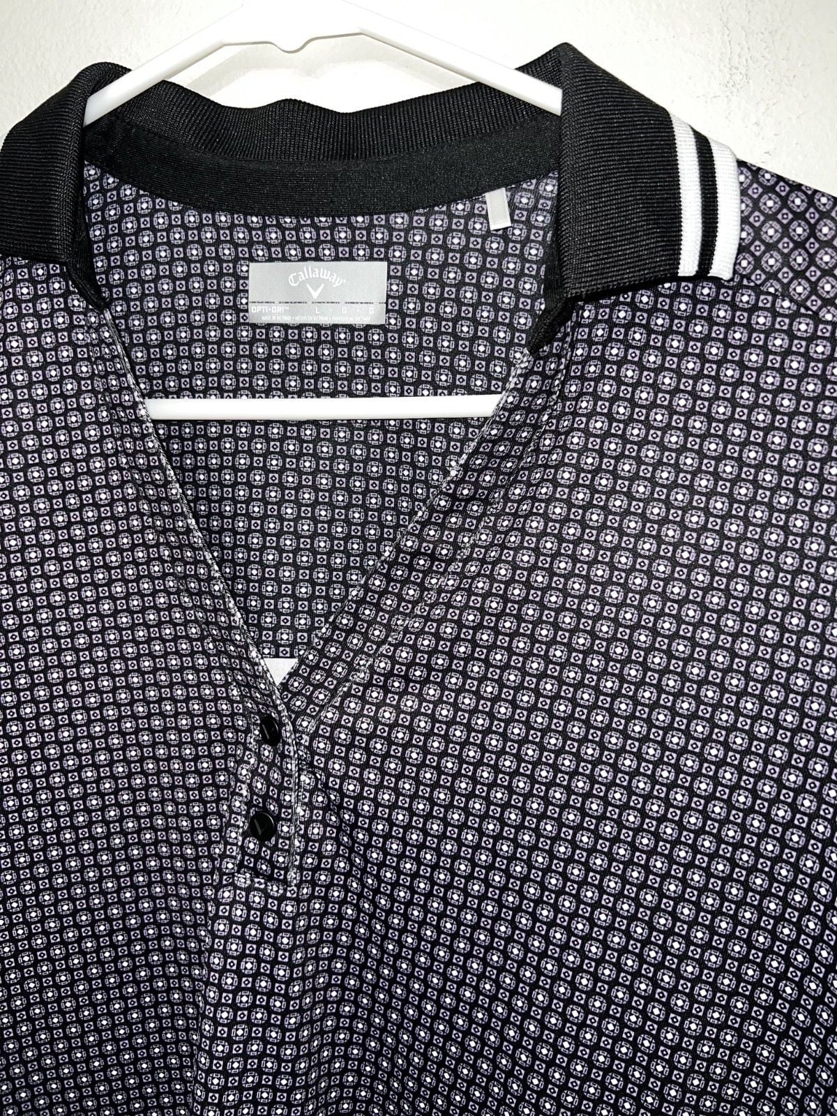 Callaway Polo Shirt Womens Large Sleeveless Golf Patterned Active 3