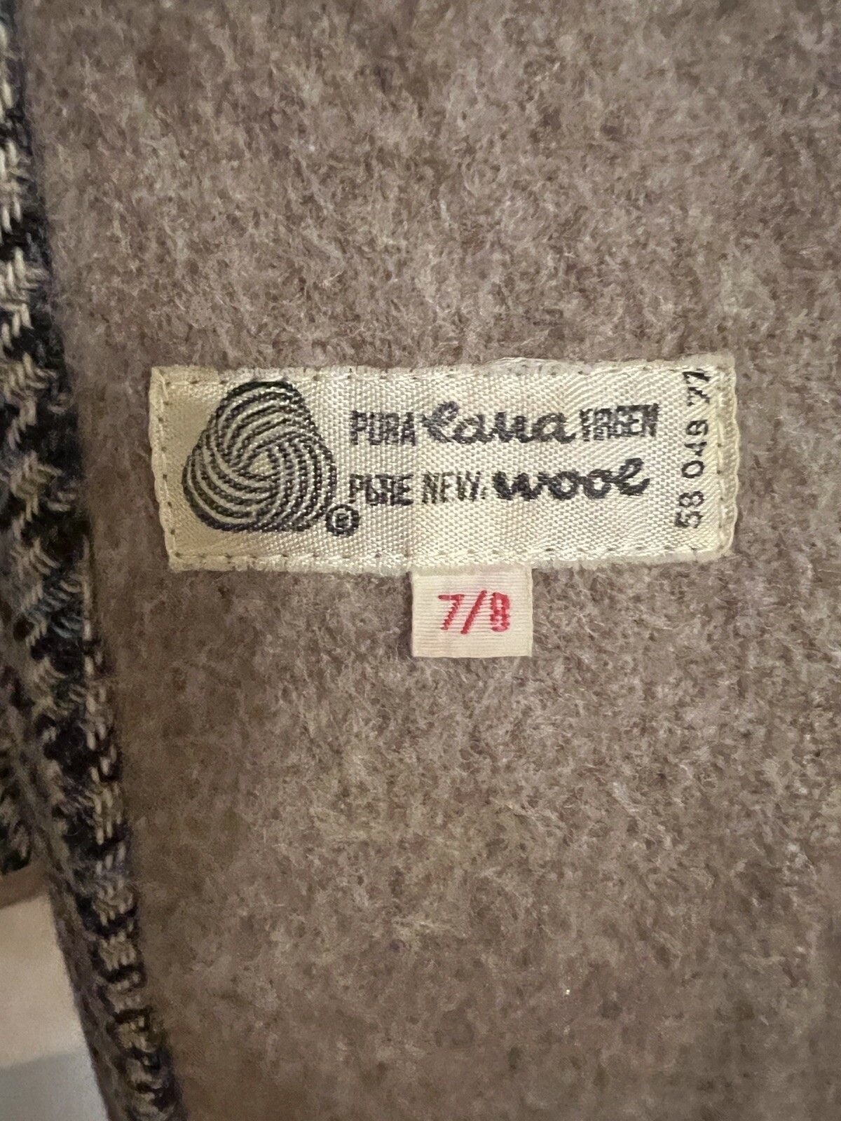 100% Virgin Wool Casa De Lana Coat Jacket Vintage Size 7/8 Made In URUGUAY 9