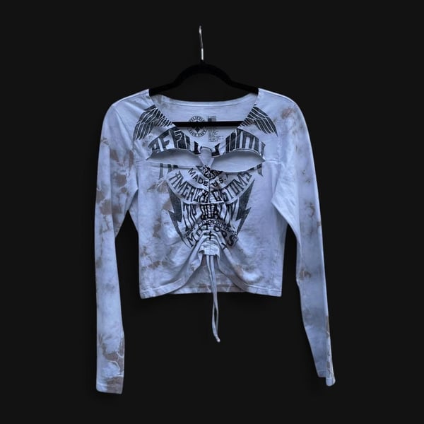 Affliction cut out  long sleeve top 