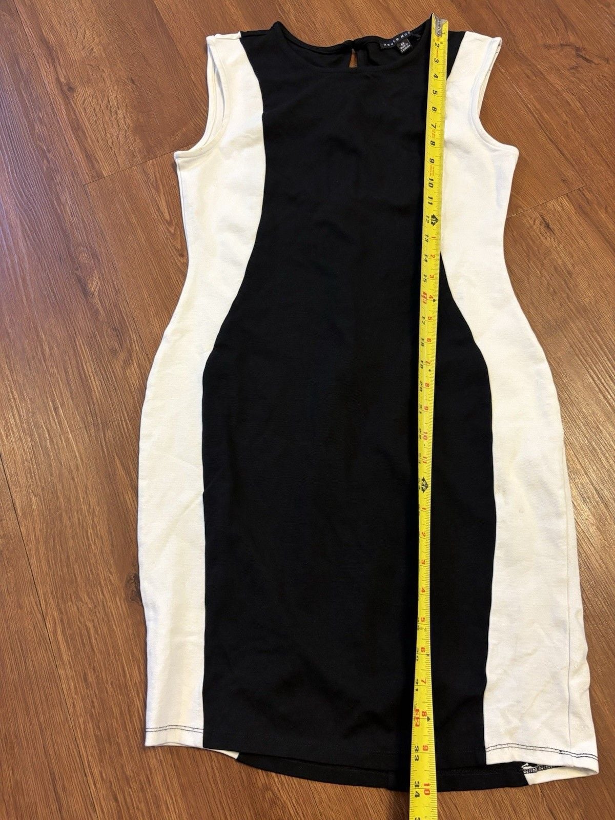 Haute Monde Women’s Bodycon Dress Size M Black White Stretch Free Shipping 10