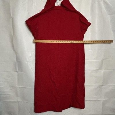 Vintage Billycoat Wool Coat Womens 1X Red Long Overcoat Button Front USA 7