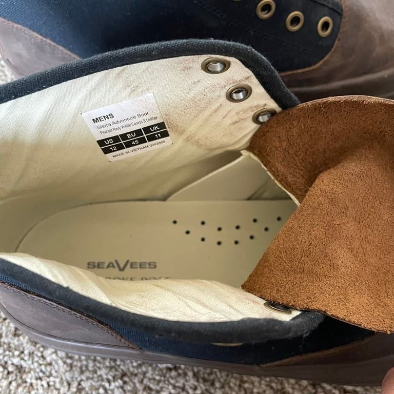 SeaVees Men's Sierra Adventure Boots Peacock Navy Size 12 Outdoor Hiking 9