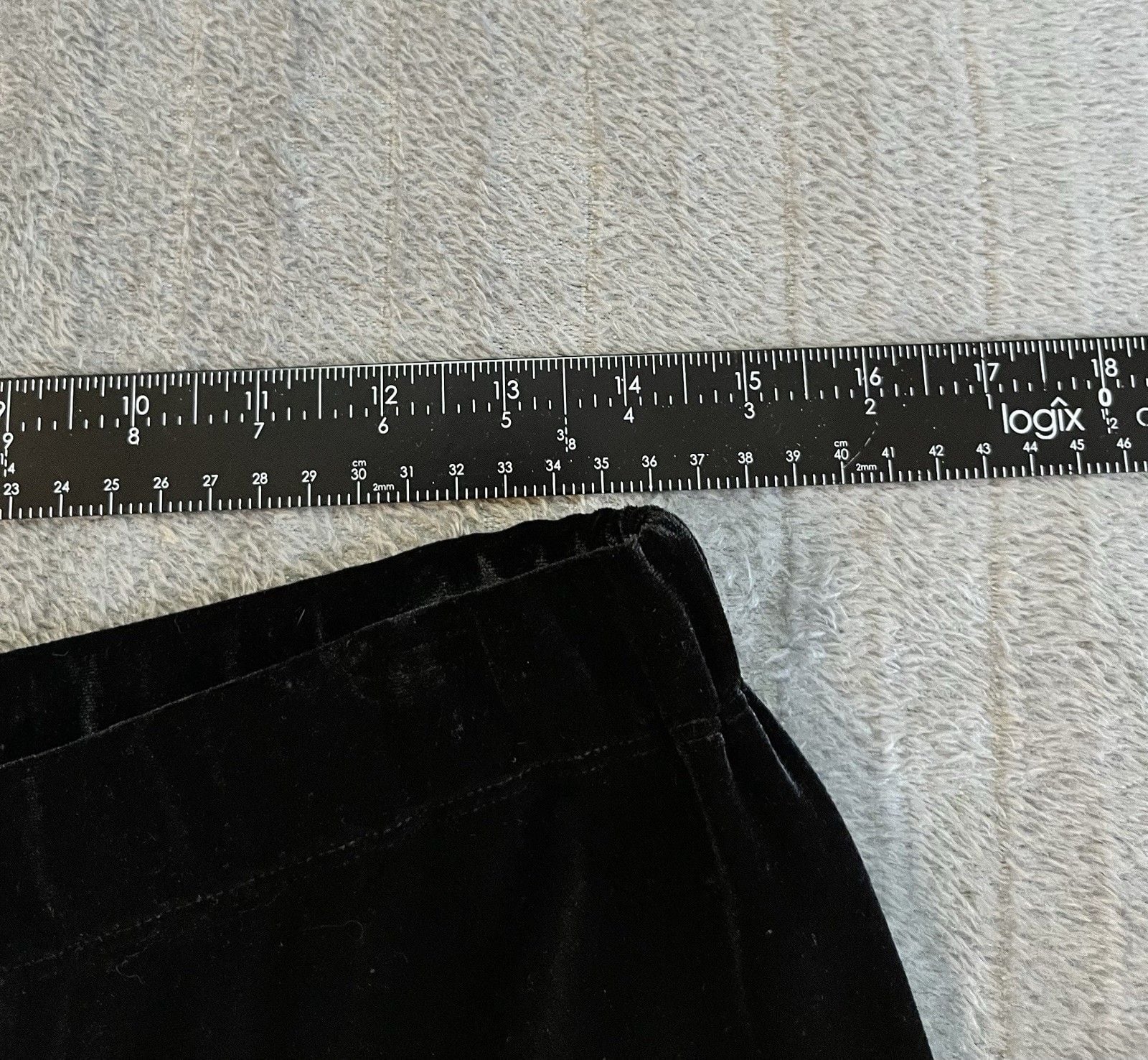 Women’s Lands' End Black Velvet Pants Size Med Elastic Waist Wide Leg Holiday 13