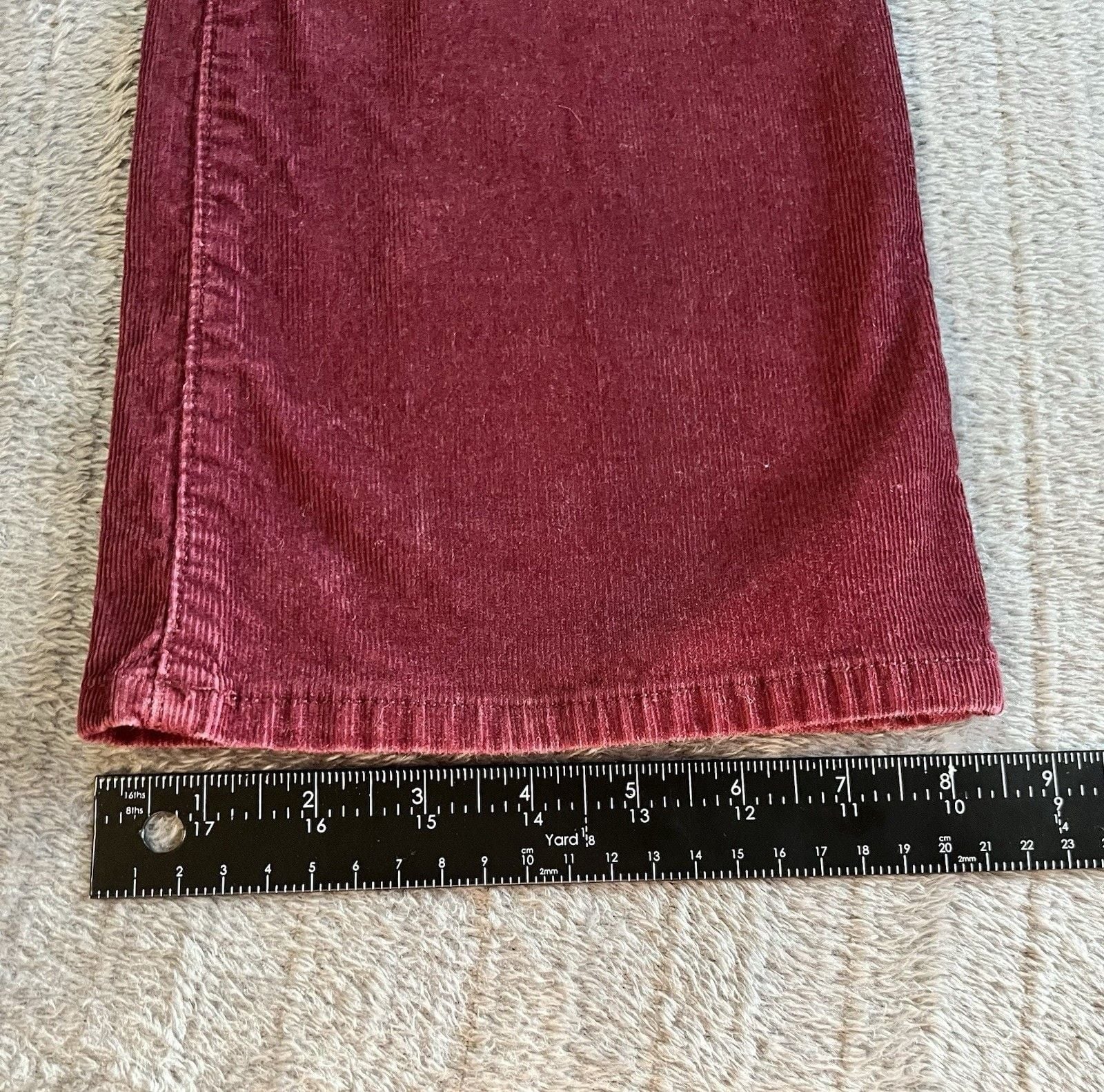 Women’s Eddie Bauer Corduroy Flare Pants Burgundy Size 8 Curvy Bootcut Fall 14
