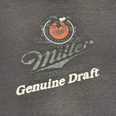 Vintage Single Stitch Miller Genuine Draft T-shirt 80’s Sneaker Tag Size XL USA 3
