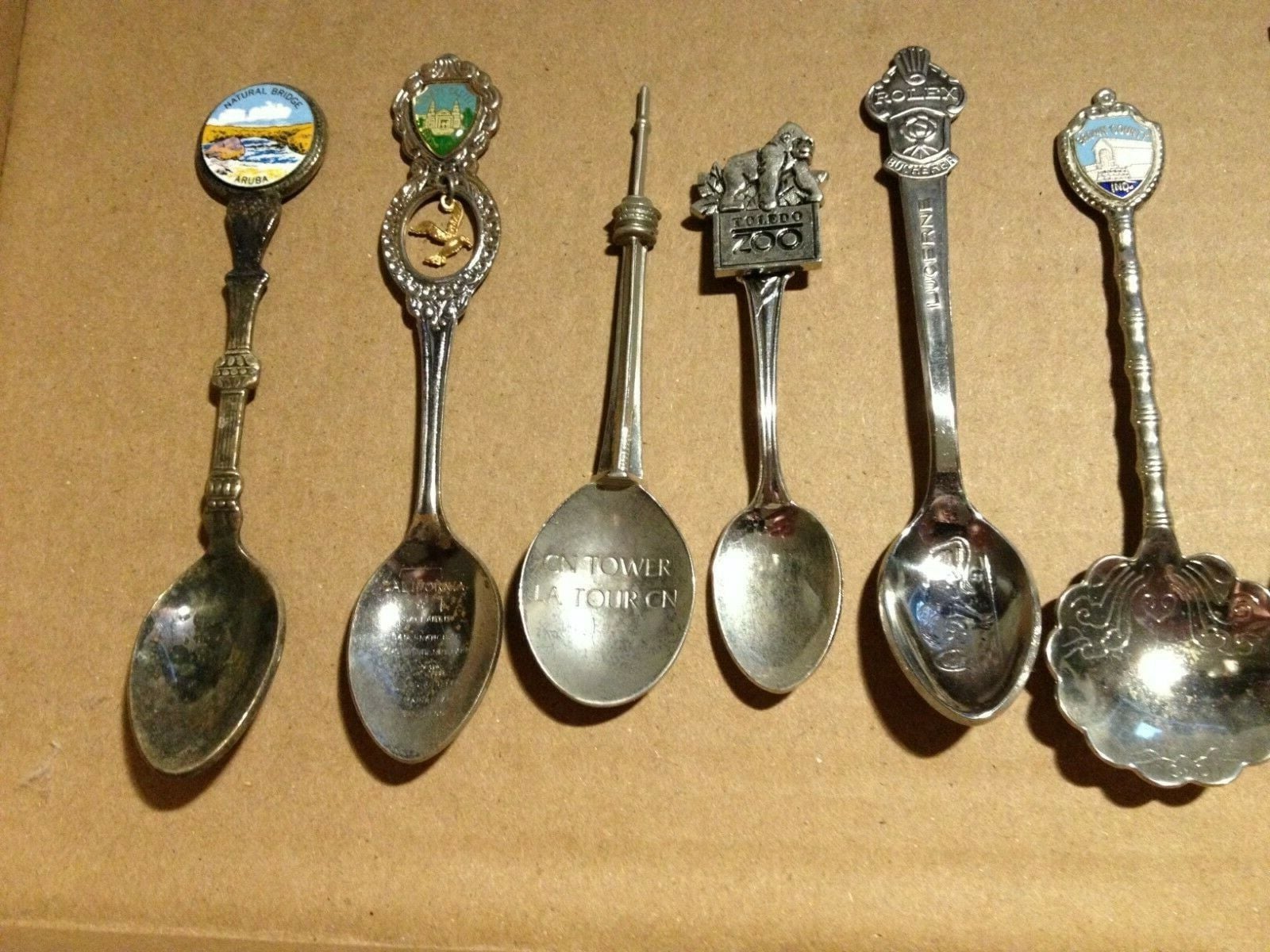 10 Assorted Souvenir Spoon Collection including Silver Plated "FREE SHIPPING" 4
